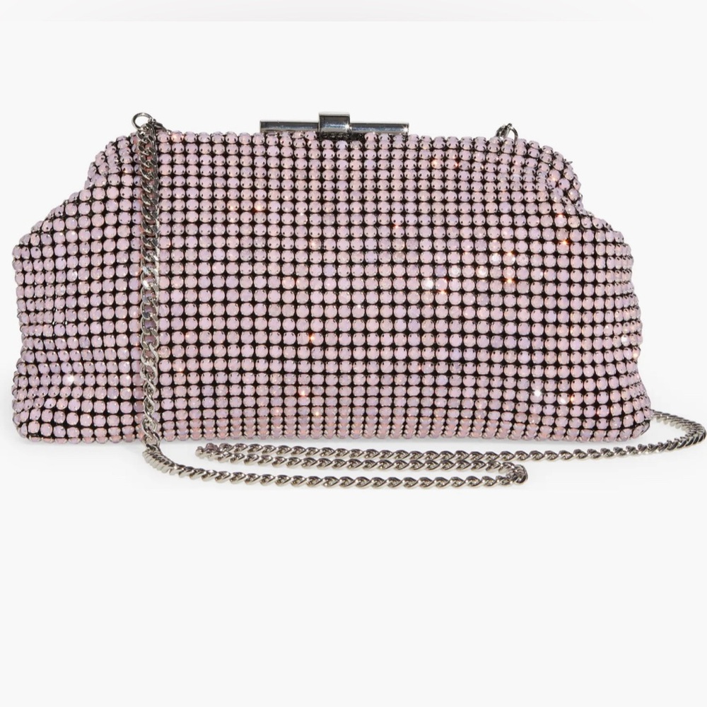 Reiss London Adaline Embellished Clutch in Pink NWT